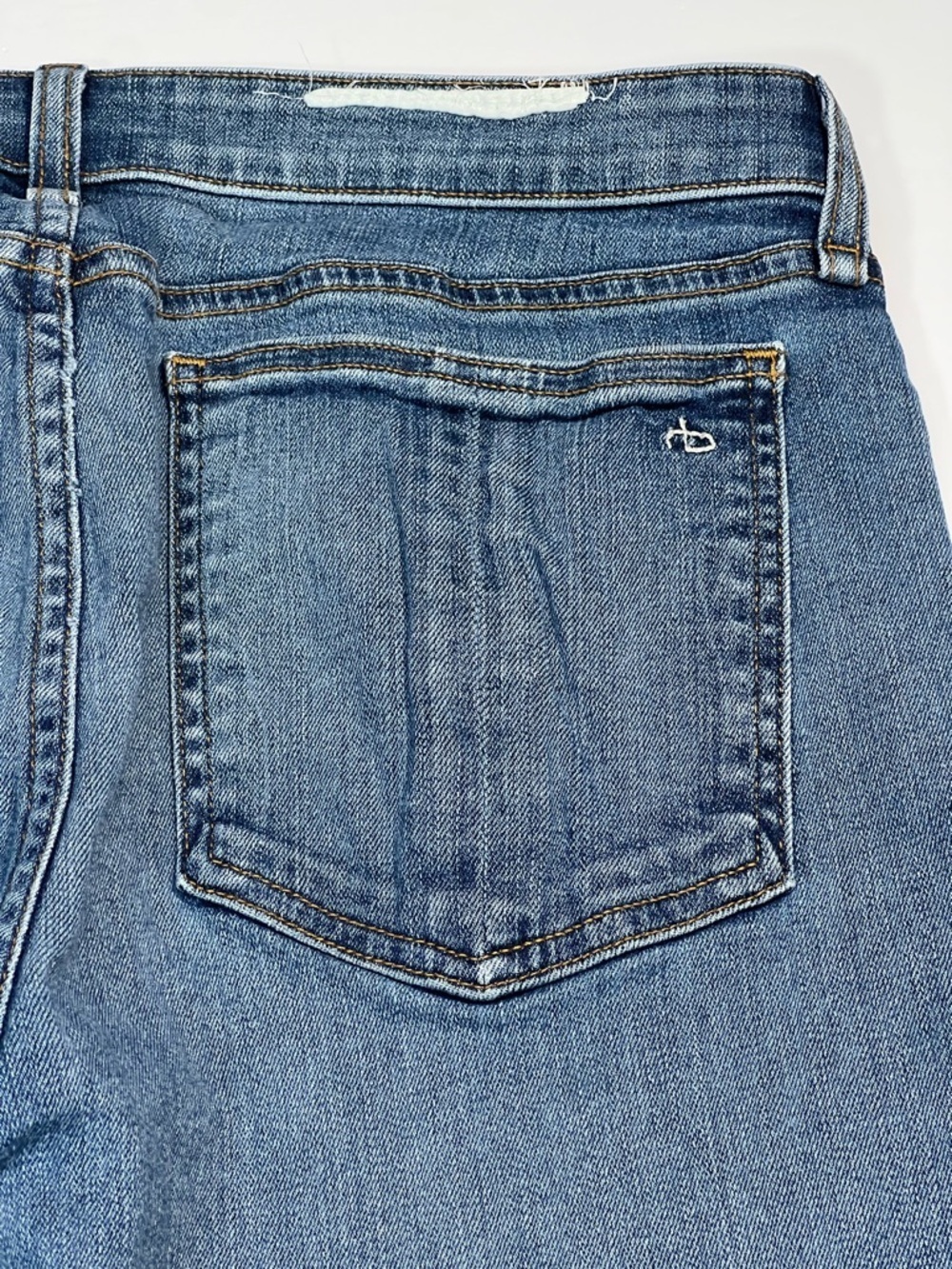 Rag and Bone Cate Skinny Blue Jeans Raw Hem Medium Wash Womens Size 31 Designer - Picture 6 of 12